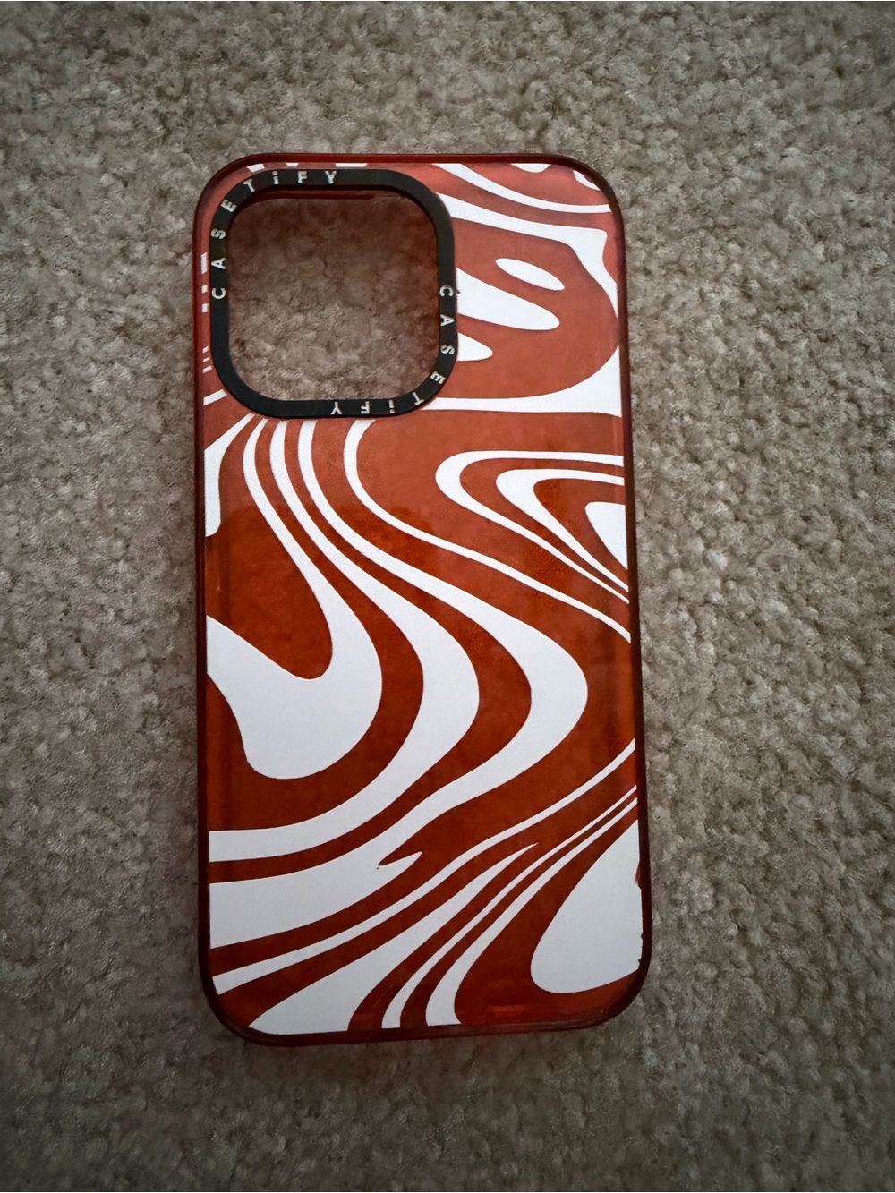 Casetify White & Brown Swirl Phone Case